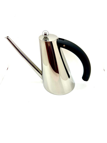 Giannini 1 Liter Stainless Steel Oil Decanter with Black Handle