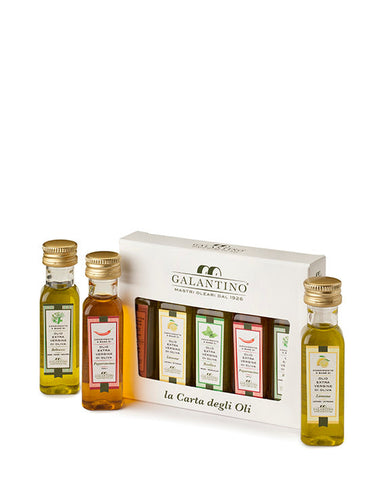 Galantino Gift Package of 5 Assorted EVOO with Flavors, 20ml each