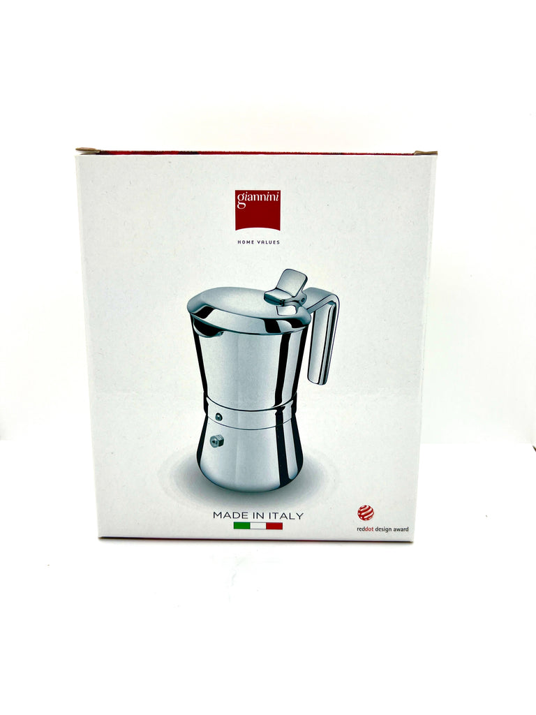 Giannini 3 6 Cup Espresso Moka Pot In Stainless Steel Mia Emilia giannini-3-6-cup-espresso-moka-pot-in-stainless-steel-mia-emilia