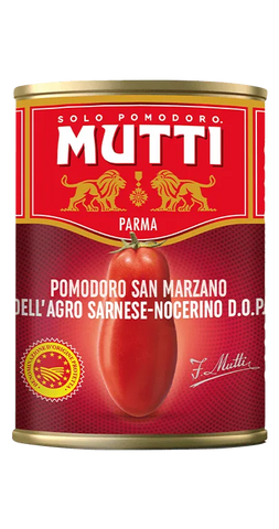 Mutti Whole Peeled San Marzano Tomatoes, 400g/14oz.