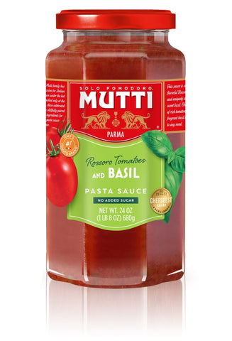 Mutti Rossoro Tomatoes and Basil Pasta Sauce, 24oz
