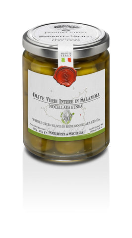 Frantoi Cutrera Whole Green Nocellara Olives in Brine, 290g